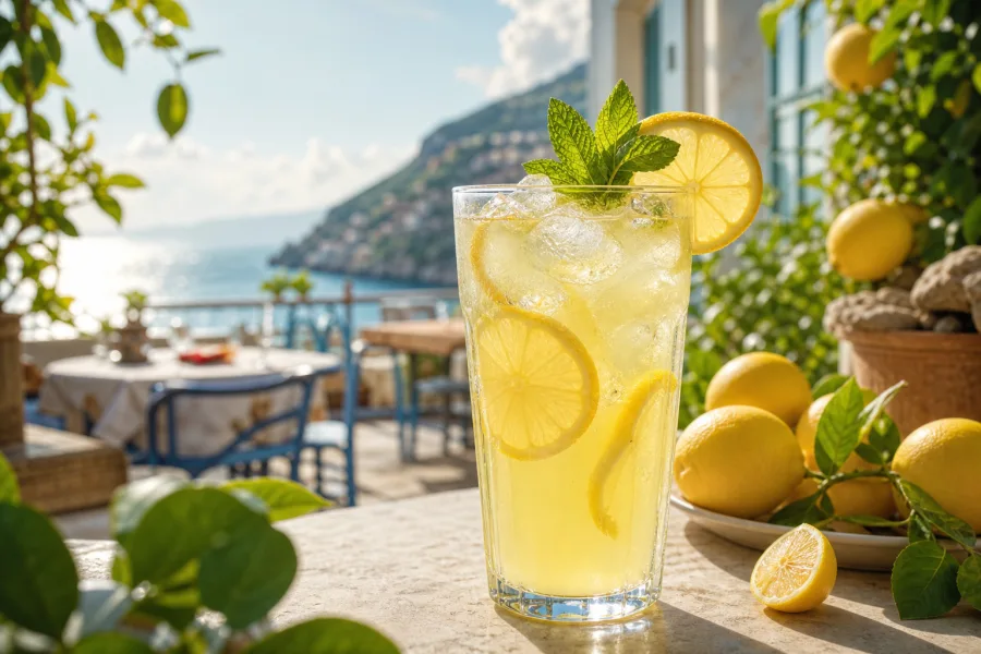 Limonade artisanale au citron Chez Nino.